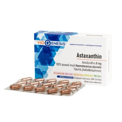 VIOGENESIS ASTAXANTHIN (ΑΣΤΑΞΑΝΘΙΝΗ) 8 mg 30 caps